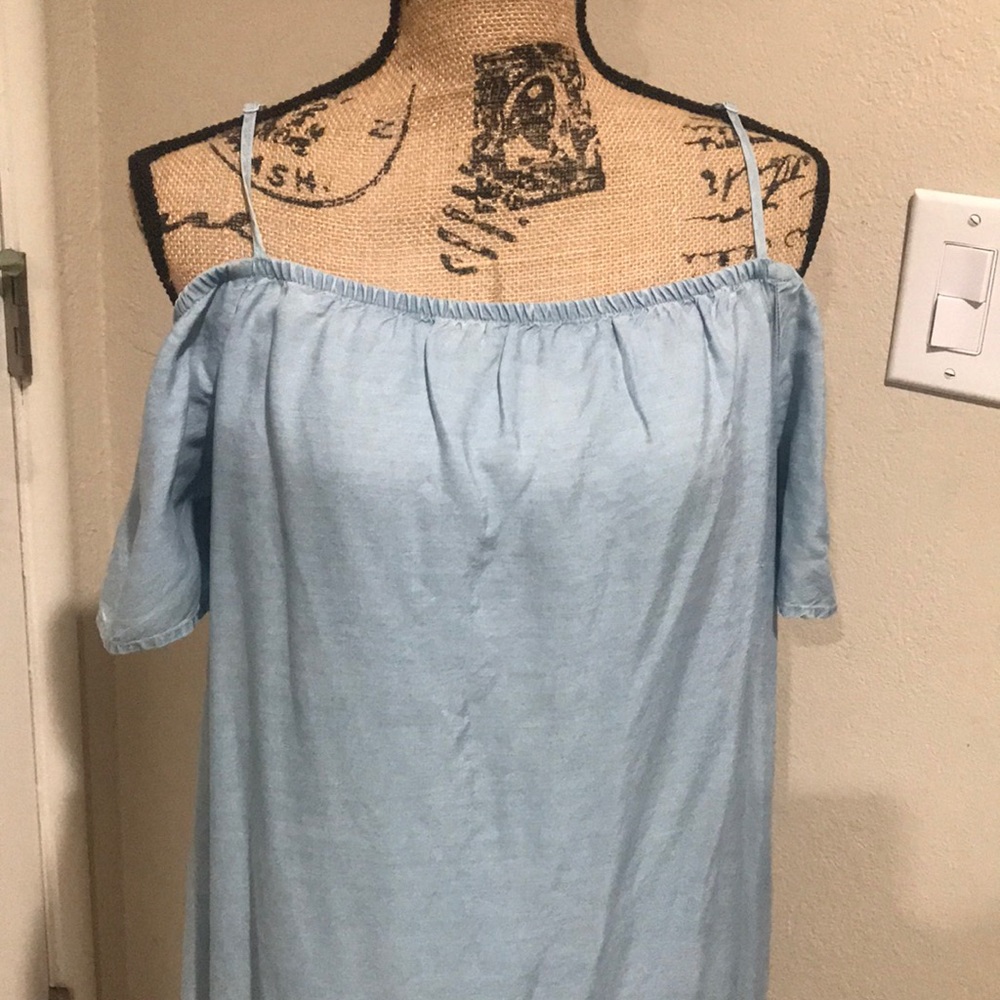 Old Navy Light Blue cold shoulder dress